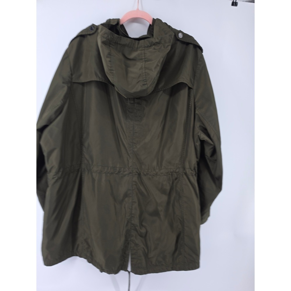 Michael Michael Kors Olive Green Anorak Hooded Utility Jacket Size 3X - Picture 7 of 10